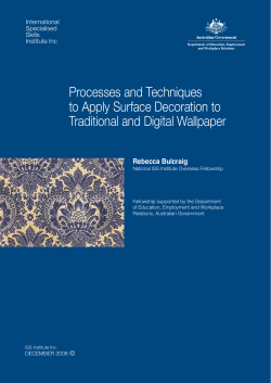 Processes and Techniques to Apply Surface Decoration to