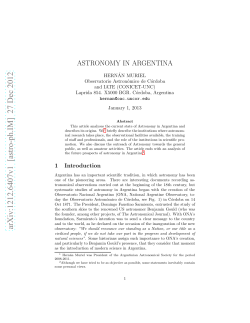 Astronomy in Argentina