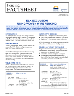 Elk Exclusion Using Woven Wire Fencing