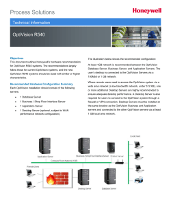 OptiVision R540 - Honeywell Process Solutions