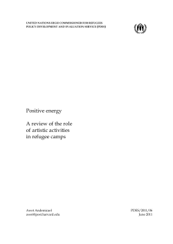 Positive energy A review of the role of artistic activities in