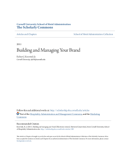 Building and Managing Your Brand