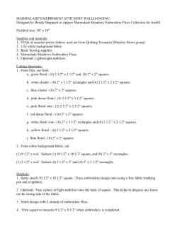 MARMALADE`S MERRIMENT STITCHERY WALLHANGING