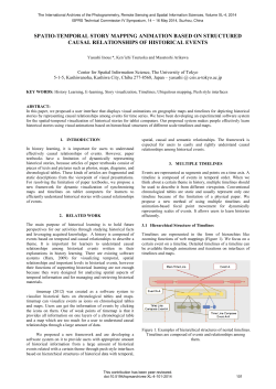 SPATIO-TEMPORAL STORY MAPPING ANIMATION BASED ON