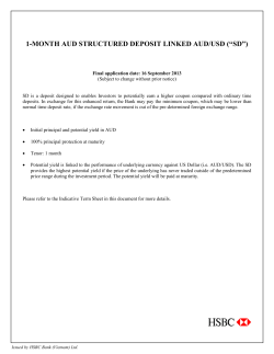 1-month aud structured deposit linked aud/usd (&ldquo;sd&rdquo;)