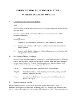 introduction to lesson cluster 2