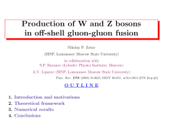 Production of W and Z bosons in off-shell gluon