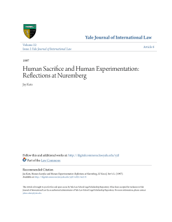 Human Sacrifice and Human Experimentation: Reflections at