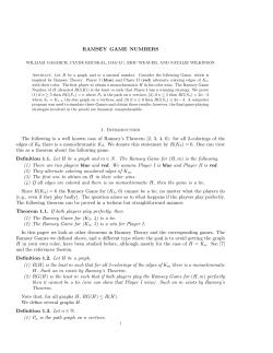 ramseygames - UMD CS - University of Maryland