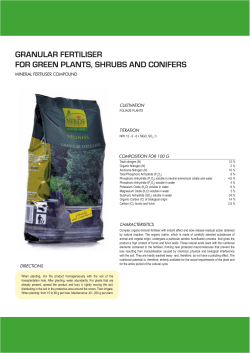 granular fertiliser for green plants, shrubs and conifers
