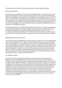 Dear Representative Barker, Chair, House Committee on Federal