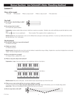 Bonus Section: Jon Schmidt`s Note