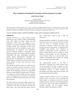 The evolution of Symbolic Economy and its