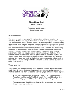 Thread Lace Scarf March 8, 2016