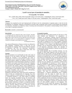 Leech`s seven types of meaning in semantics