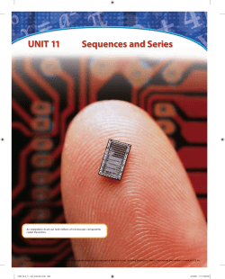 UNIT 11 Sequences and Series