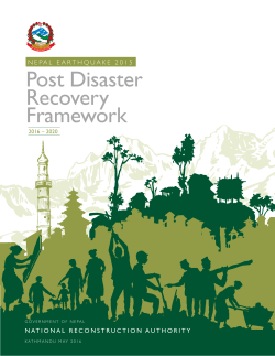 Post Disaster Recovery Framework