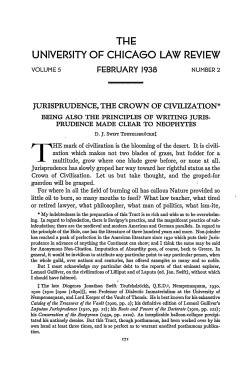 Jurisprudence, the Crown of Civilization: Being