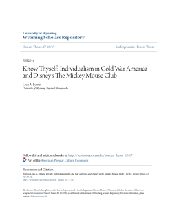 Individualism in Cold War America and Disney`s The Mickey Mouse