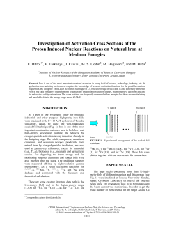 Investigation of Activation Cross Sections of the Proton