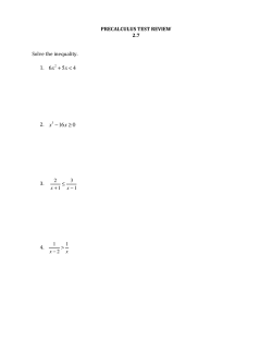 1. 6x2 +5x 4 2. x3 &minus;16x &ge; 0