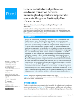 Genetic architecture of pollination syndrome transition