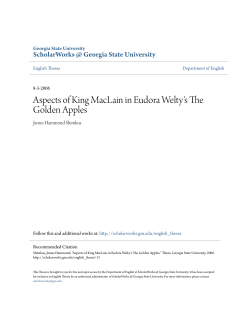 Aspects of King MacLain in Eudora Welty`s The Golden Apples