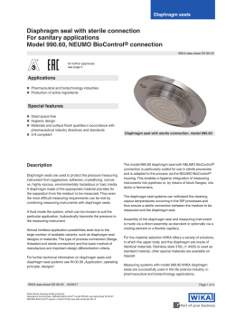 Diaphragm seal with sterile connection For sanitary applications