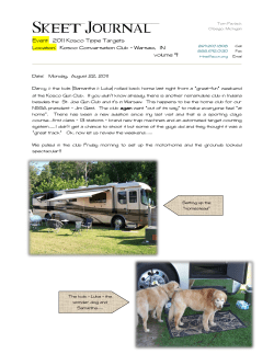 Skeet Journal - the Indiana Skeet Shooting Association