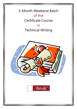 Three-Month Part-time Certificate Course in Technical Writing