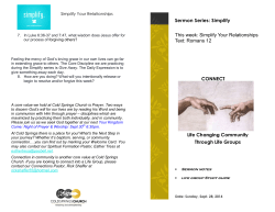 Sermon Series: Simplify This week: Simplify Your Relationships Text