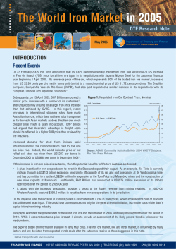 The World Iron Market in 2005