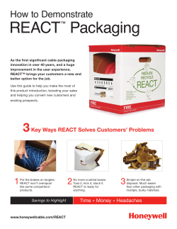 REACT&trade; Packaging - Honeywell Cable