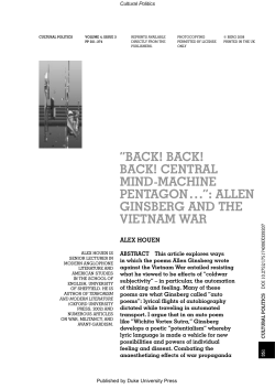 allen ginsberg and the vietnam war