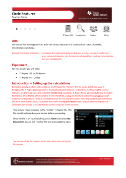Circle Features Teacher Notes