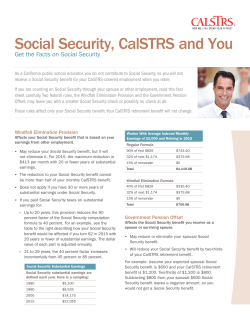 Social Security, CalSTRS and You
