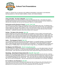 Cultural Tent Presentations