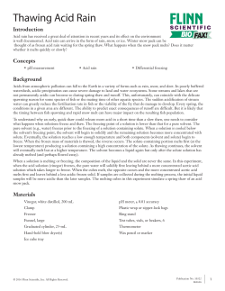 Thawing Acid Rain - Flinn Scientific