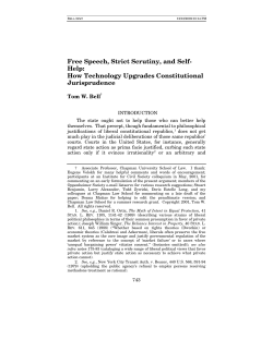 Free Speech, Strict Scrutiny, and Self-Help: How