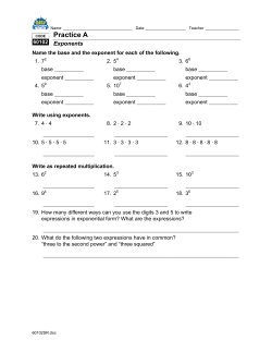 60102SR-Exponents