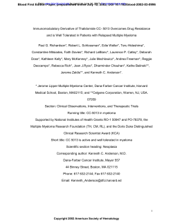 Immunomodulatory Derivative of Thalidomide CC
