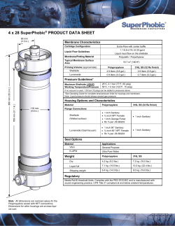 4 x 28 SuperPhobic&reg; PRODUCT DATA SHEET - Liqui-Cel