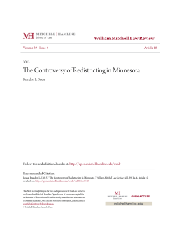 The Controversy of Redistricting in Minnesota