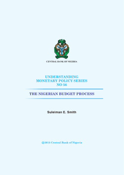 The Nigerian Budget Process