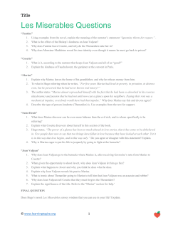 Les Miserables Questions