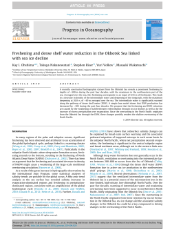 Freshening and dense shelf water reduction in the Okhotsk Sea