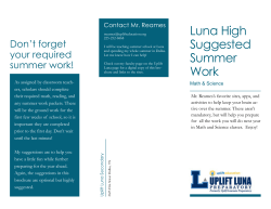 Summer Resources - Uplift Education