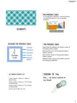ELEMENTS SODIUM &rarr;