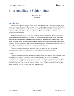 Intermetallics in Solder Joints