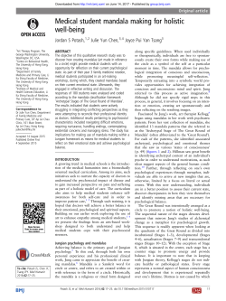 Medical student mandala making for holistic well